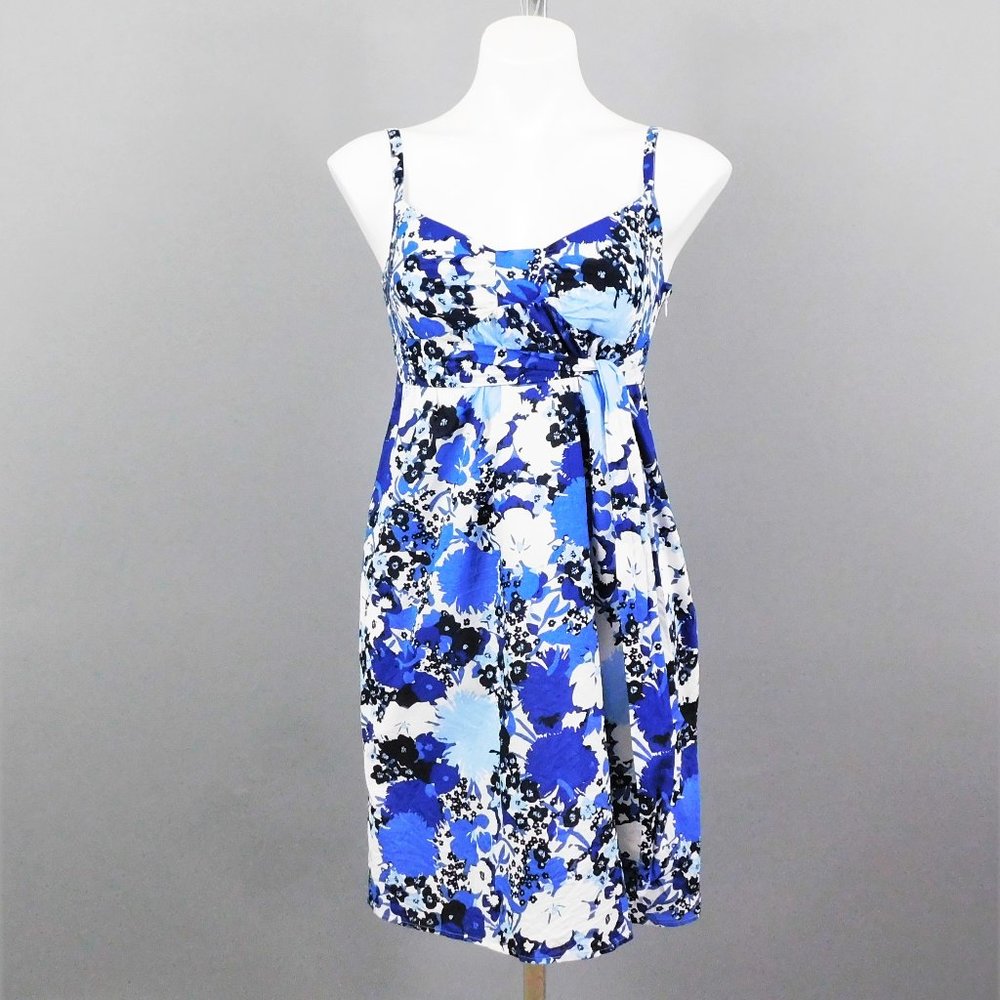 Ann Taylor Loft Women Dress Blue White 4